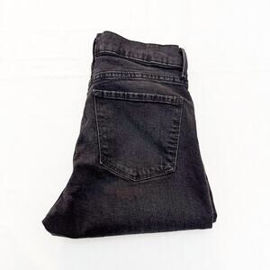 Mott & Bow Alle Mom Jeans Straight Leg Black Denim Zip Fly Size 27 x 28